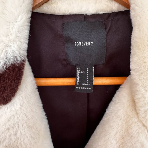 Minky Faux Fur Cow Print Moto Jacket - Picture 6 of 9